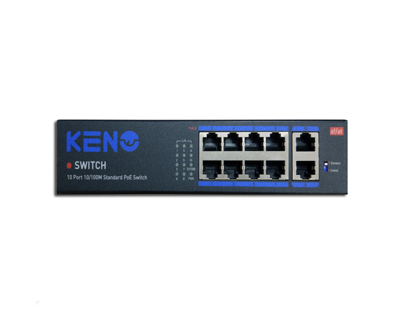 Компактный неуправляемый коммутатор Keno KN-SW802POE+