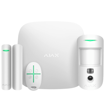 Комплект охранной сигнализации Ajax StarterKit Cam Белый