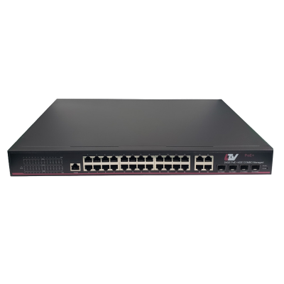 LTV-3S24G4C-MP, 24-портовый управляемый L2+ коммутатор Ethernet с поддержкой POE