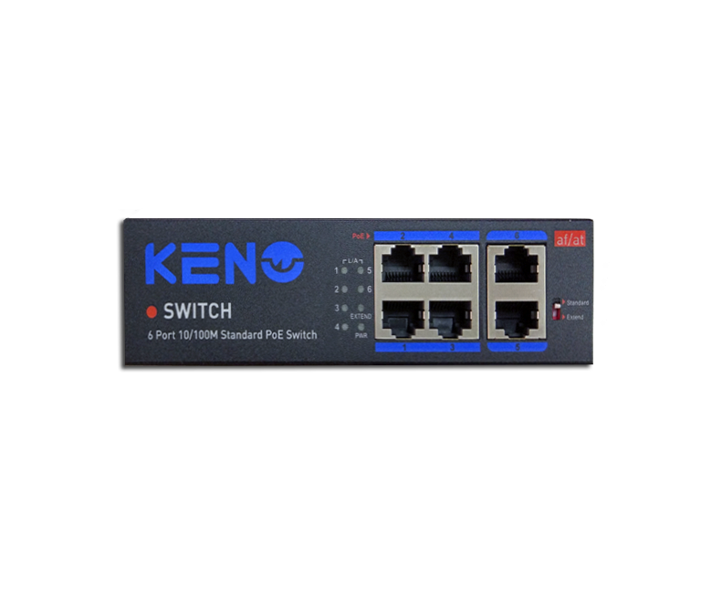 Компактный неуправляемый коммутатор Keno KN-SW402POE+
