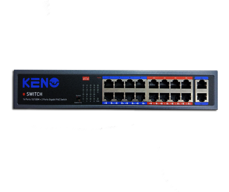 Компактный коммутатор Keno KN-SW1602POE+
