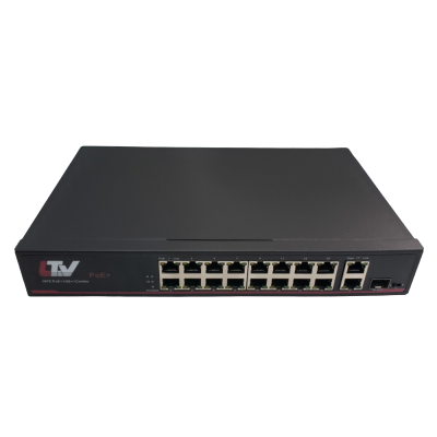 LTV-2S16F3H-P, 16-портовый коммутатор Ethernet с поддержкой PoE