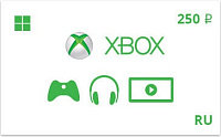 Карта оплаты Xbox 250 рублей
