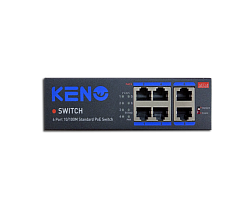 Компактный неуправляемый коммутатор Keno KN-SW402POE+